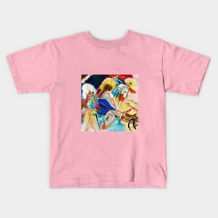 colorful vintage impressionist painting design Kids T-Shirt